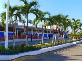 Relance du tourisme en Haïti 2026 : Le plan audacieux pour sauver l’économie Façade colorée de l'Aéroport International Hugo Chávez du Cap-Haïtien avec palmiers et aménagement moderne